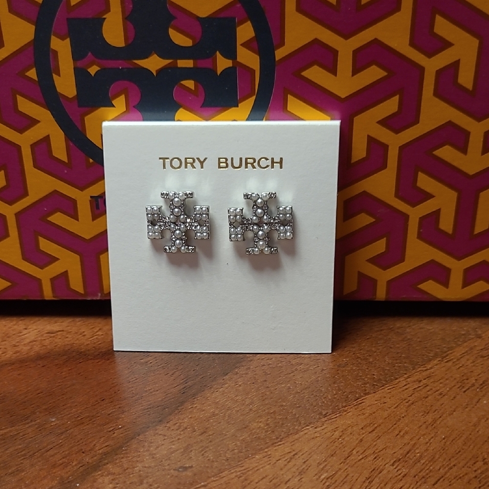 Tory Burch Silver Stud Earrings